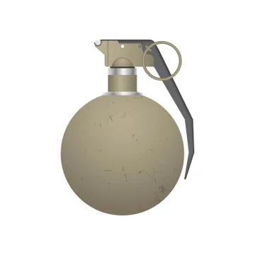 Set of realistic hand grenade isolated on white background Stock-Illustration