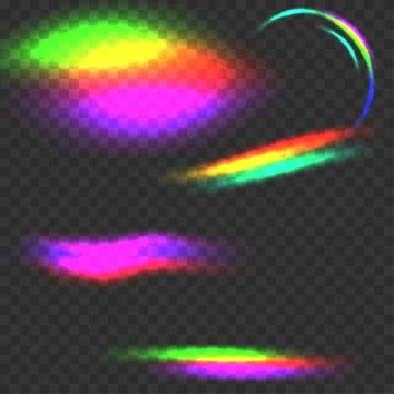 Set of realistic light glare Illustrazione stock