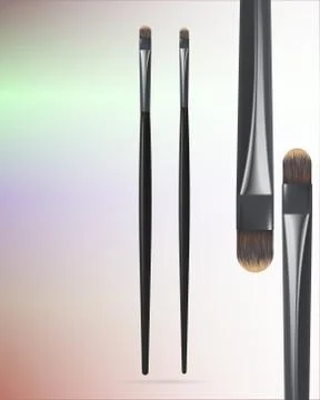 Set of Realistic Make Up Yey Brush. Vector illustration Stock Illustration