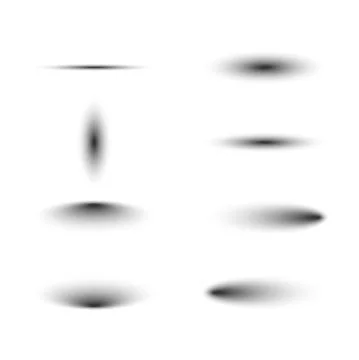 Set of realistic round shadows. Vector shadows Stock Illustration