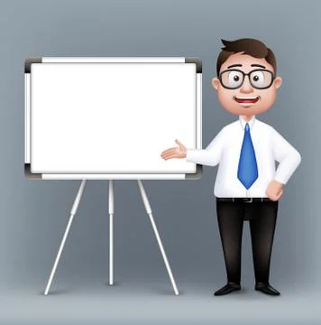 Set of Realistic Smart Different Professional and Business Man Characters Stock Illustration