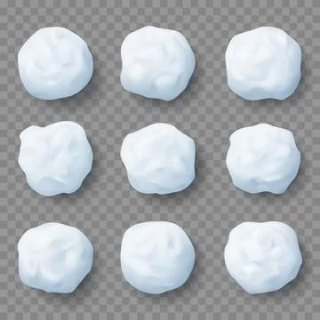 Set of realistic snow splats Stock Illustration