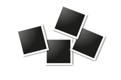 Set of realistic square frames, Vector Photo frame mockup design. Vector frames Stock Illustration