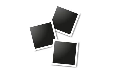 Set of realistic square frames, Vector Photo frame mockup design. Vector frames Stock Illustration