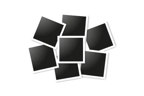 Set of realistic square frames, Vector Photo frame mockup design. Vector frames Stock Illustration