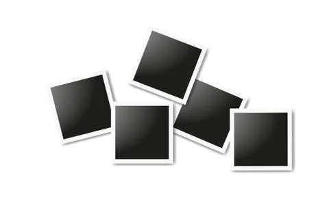 Set of realistic square frames, Vector Photo frame mockup design. Vector frames Stock Illustration