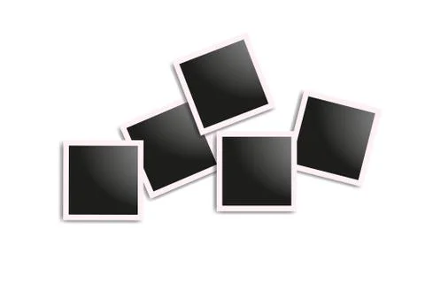 Set of realistic square frames, Vector Photo frame mockup design. Vector frames Stock Illustration