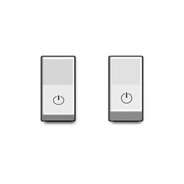 Set of realistic toggle switches in on and off positions, vector illustration Stockillustratie