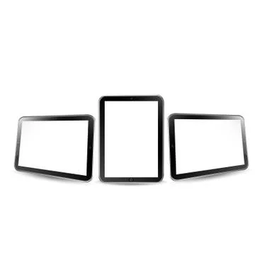 Set realistic vector tablet pc Stock Illustration