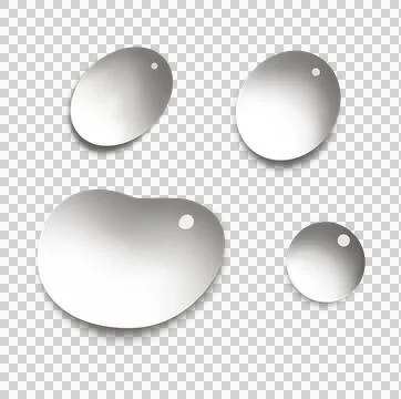 Set Of Realistic Water Drop Collections, Transparent, Nature, Drop PNG Stock Illustration