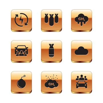 Set Recharging, Bomb ready to explode, Methane emissions reduction, Aviation  イラスト素材