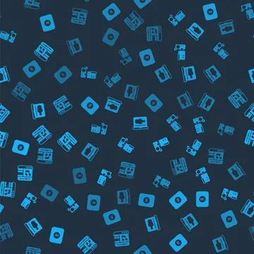 Set Record button, Cinema camera, Sound audio recorder and Music player on .. Stock Illustration