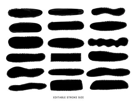 Set of rectangle random organic blob shapes set collection with grunge styl.. 스톡 일러스트