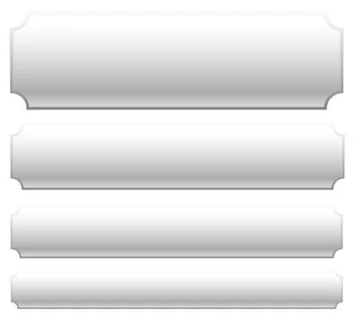 Set of rectangular banner, button, plaque background shapes Stock Illustration