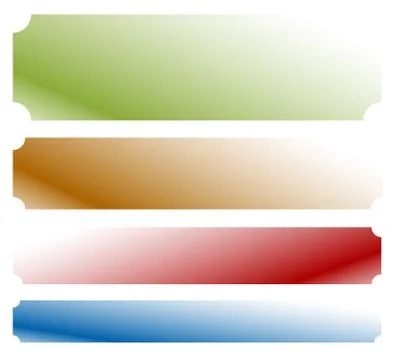 Set of rectangular banner, button, plaque background shapes Stock Illustration