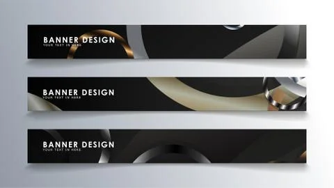 Set rectangular banner with a circle background. neutral color gradient Stock Illustration