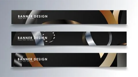 Set rectangular banner with a circle background. neutral color gradient イラスト素材