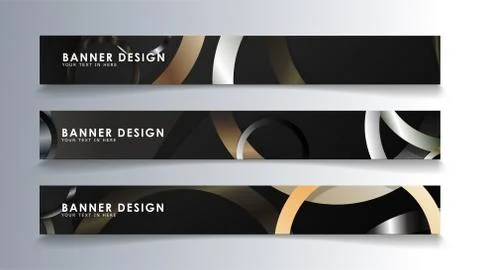 Set rectangular banner with a circle background. neutral color gradient 스톡 일러스트
