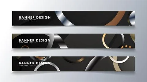 Set rectangular banner with a circle background. neutral color gradient 스톡 일러스트