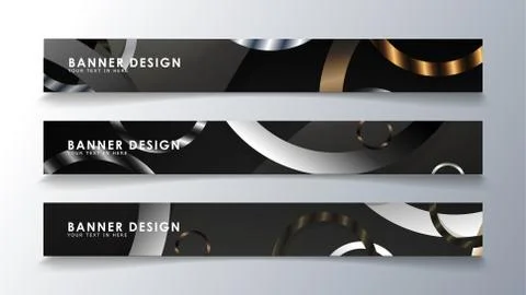 Set rectangular banner with a circle background. neutral color gradient イラスト素材