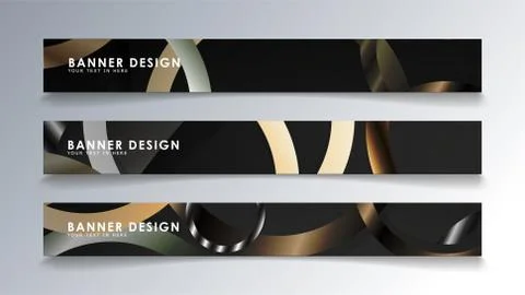 Set rectangular banner with a circle background. neutral color gradient イラスト素材