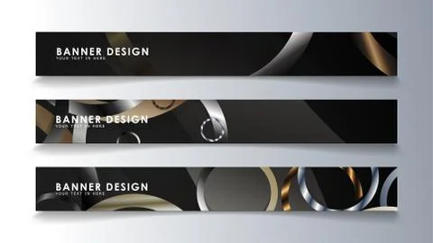 Set rectangular banner with a circle background. neutral color gradient 스톡 일러스트