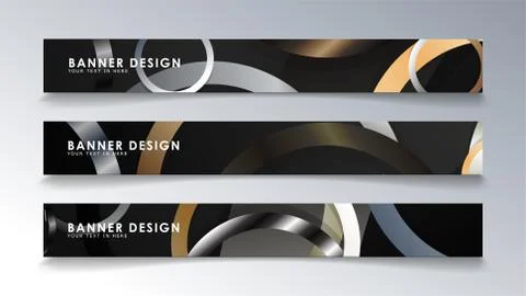 Set rectangular banner with a circle background. neutral color gradient 스톡 일러스트