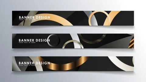 Set rectangular banner with a circle background. neutral color gradient イラスト素材