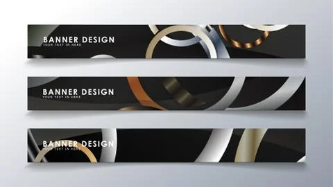 Set rectangular banner with a circle background. neutral color gradient イラスト素材