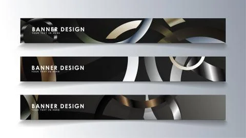 Set rectangular banner with a circle background. neutral color gradient 스톡 일러스트