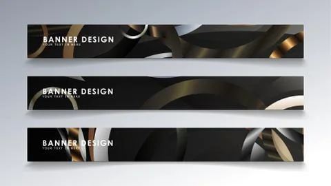 Set rectangular banner with a circle background. neutral color gradient イラスト素材