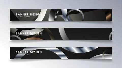 Set rectangular banner with a circle background. neutral color gradient イラスト素材