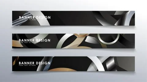 Set rectangular banner with a circle background. neutral color gradient 스톡 일러스트