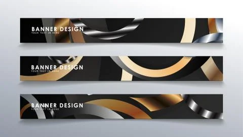 Set rectangular banner with a circle background. neutral color gradient イラスト素材