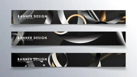 Set rectangular banner with a circle background. neutral color gradient イラスト素材