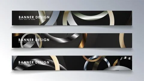 Set rectangular banner with a circle background. neutral color gradient イラスト素材