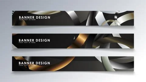 Set rectangular banner with a circle background. neutral color gradient イラスト素材