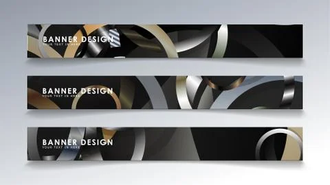 Set rectangular banner with a circle background. neutral color gradient 스톡 일러스트