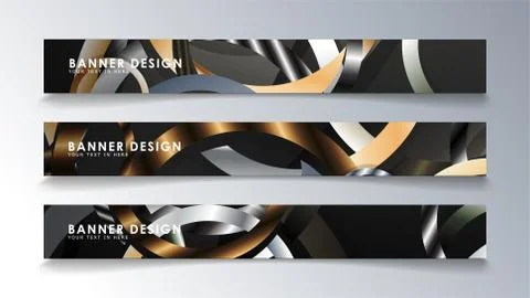 Set rectangular banner with a circle background. neutral color gradient イラスト素材