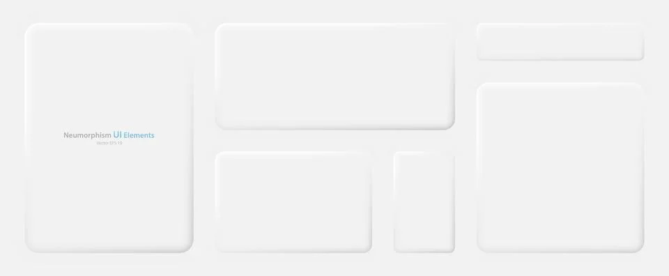 A set of rectangular banners with rounded edges on a white background. Stock Illustration