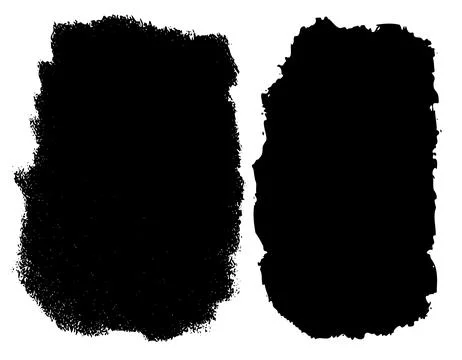 Set of rectangular grunge background templates. Vector black rectangular sh.. Stock Illustration