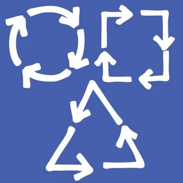 Set of recycle arrow Stock Illustration