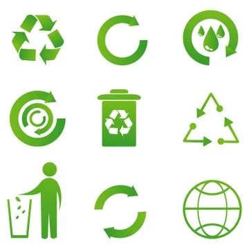 Set of recycle icon Illustrazione stock
