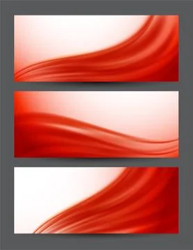 Set of red banners Illustrazione stock