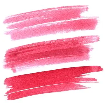 Set of red brush strokes Stock Photos