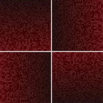 Set Red Circle Dotted Vector Background. Stock Illustration