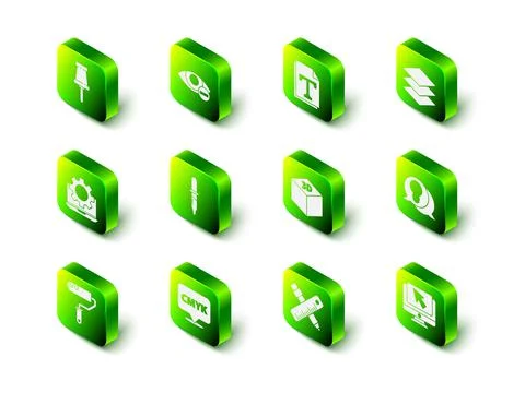 Set Red eye effect, Text file document, Layers, Light bulb with concept of idea Illustrazione stock