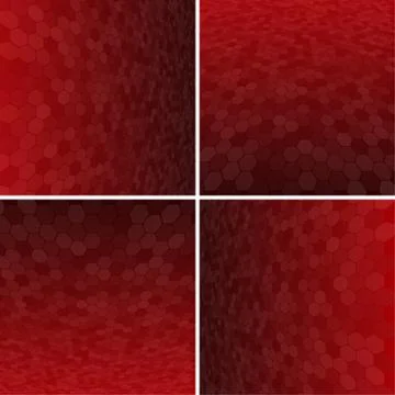 Set Red Honeycomb Vector Background. Stock Illustration