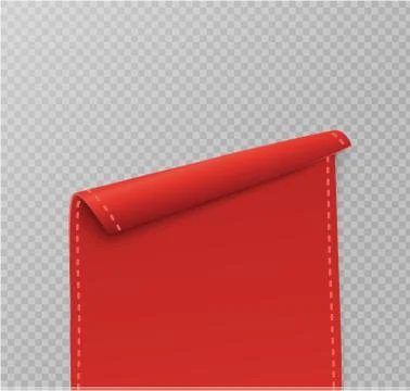 Set of red scrolls.banner label.wrapped paper.vector illustration Stock Illustration