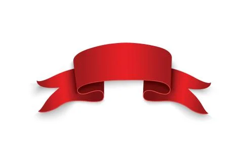 Set of red scrolls.banner label.wrapped paper.vector illustration Stock Illustration